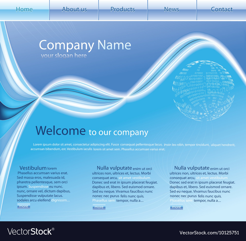Editable website template