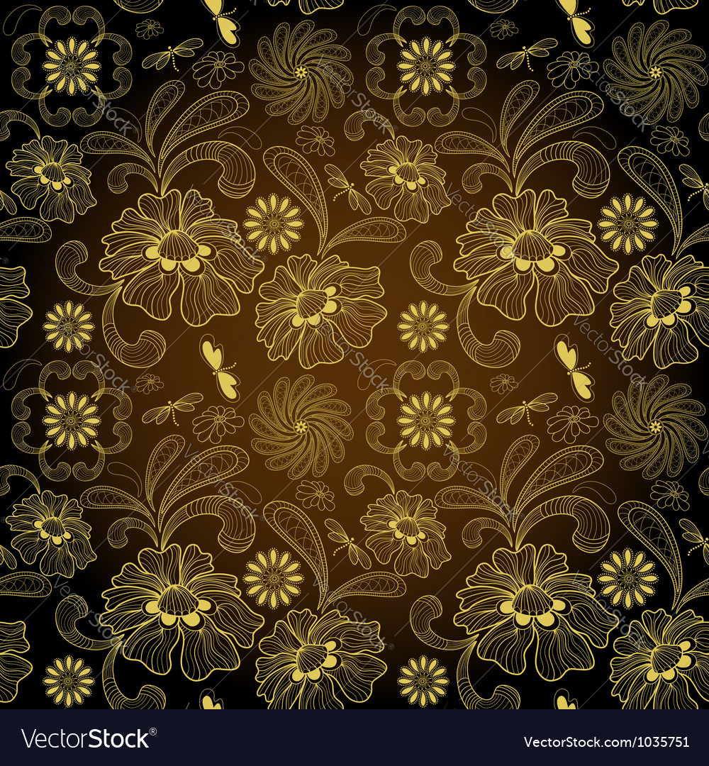 Floral seamless vintage pattern