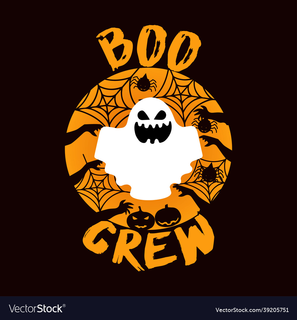 Halloween Boo Crew T-Shirt Design