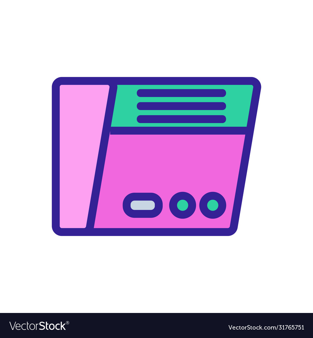 Intercom security gadget icon outline vector image Intercom security gadget icon outline