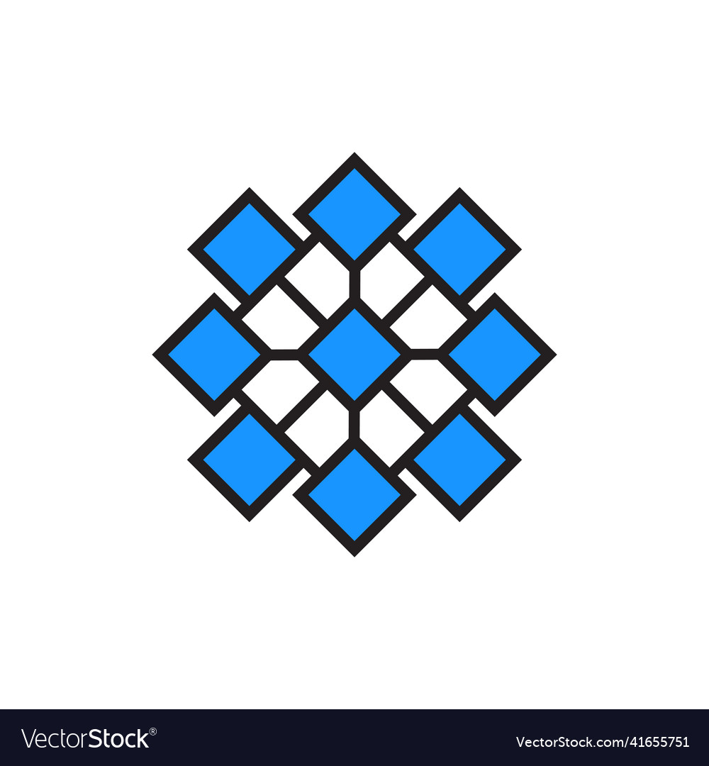 Interconnected data icon design Vector Image Interconnected data icon design