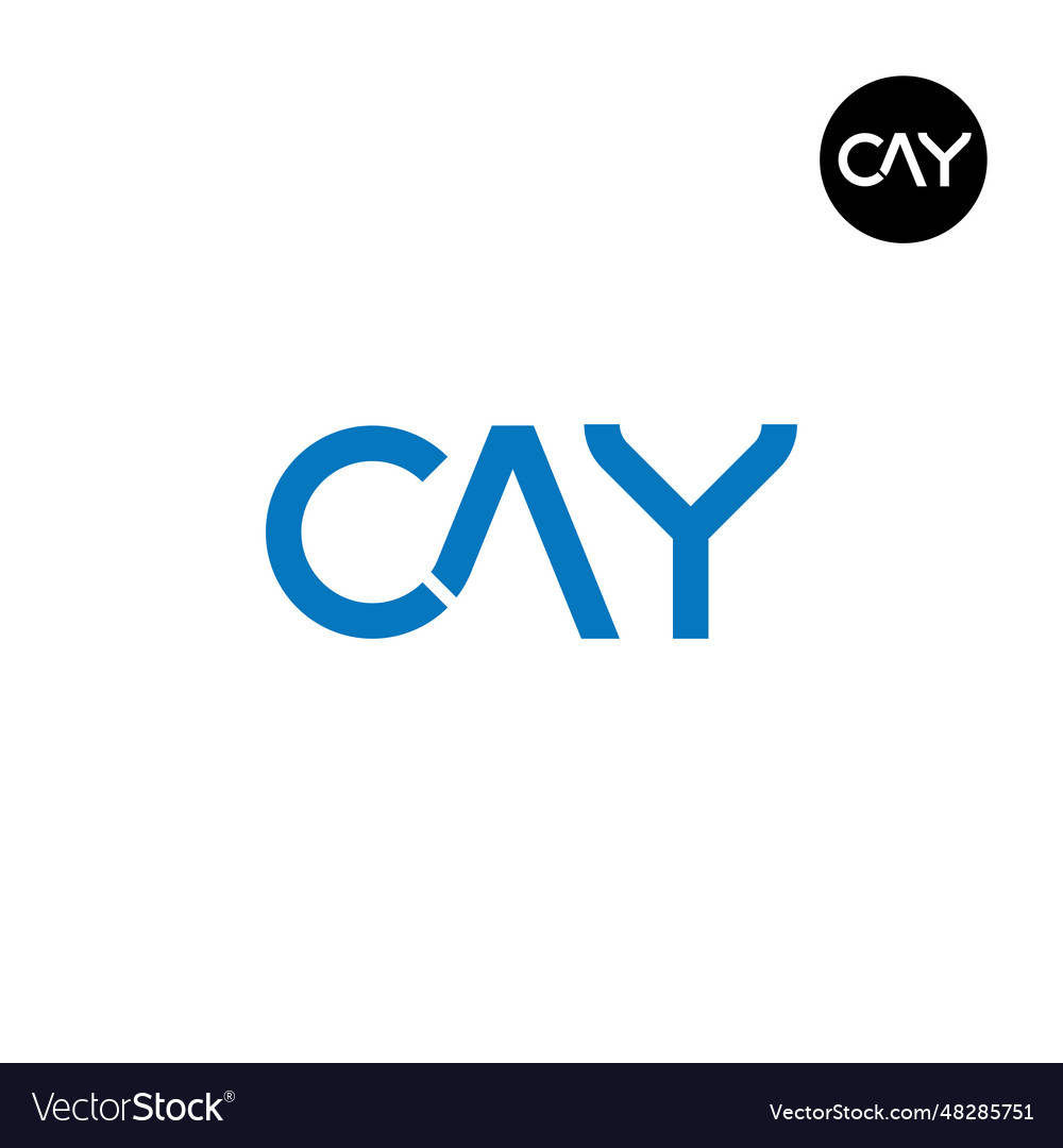 Letter cay monogram logo design vector image Letter cay monogram logo design