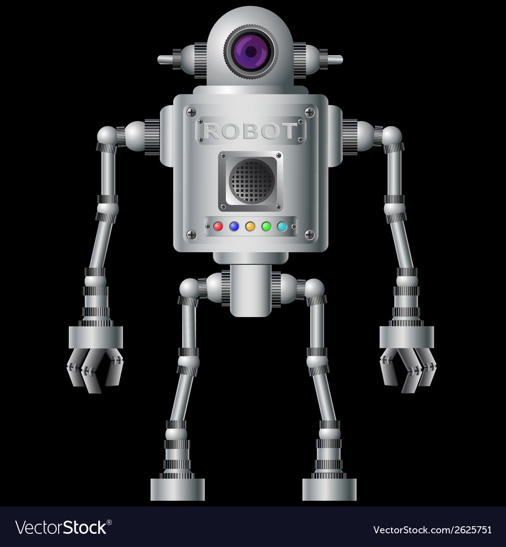 Metallic Robot Character