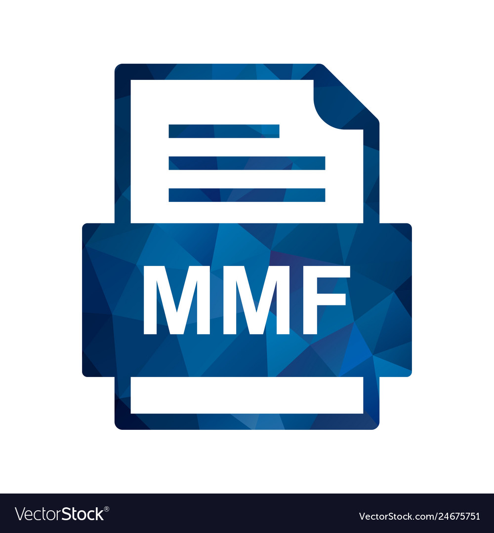 Mmf file document icon Royalty Free Vector Image