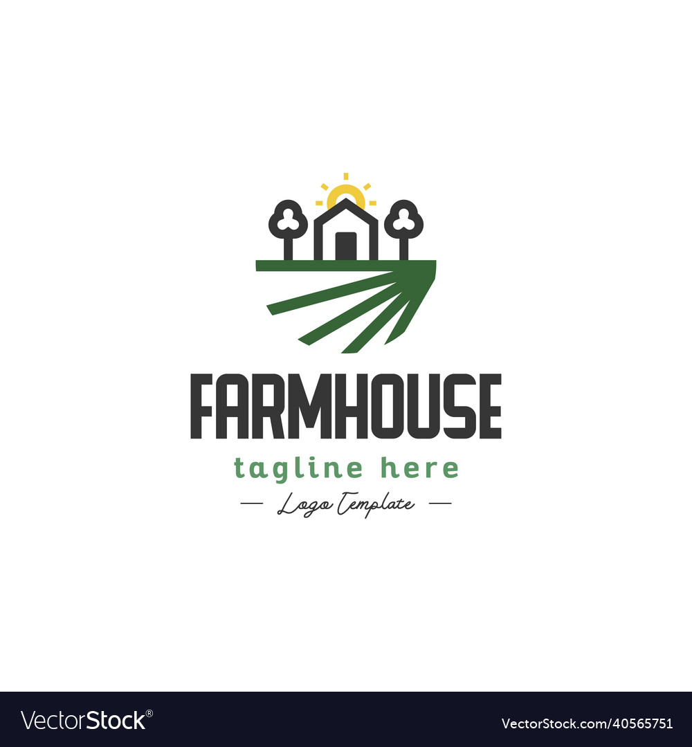 Monoline farmhouse logo