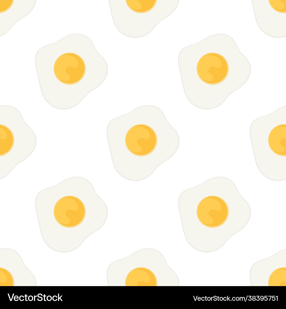 Seamless pattern with fried egg Royalty Free Vector Image