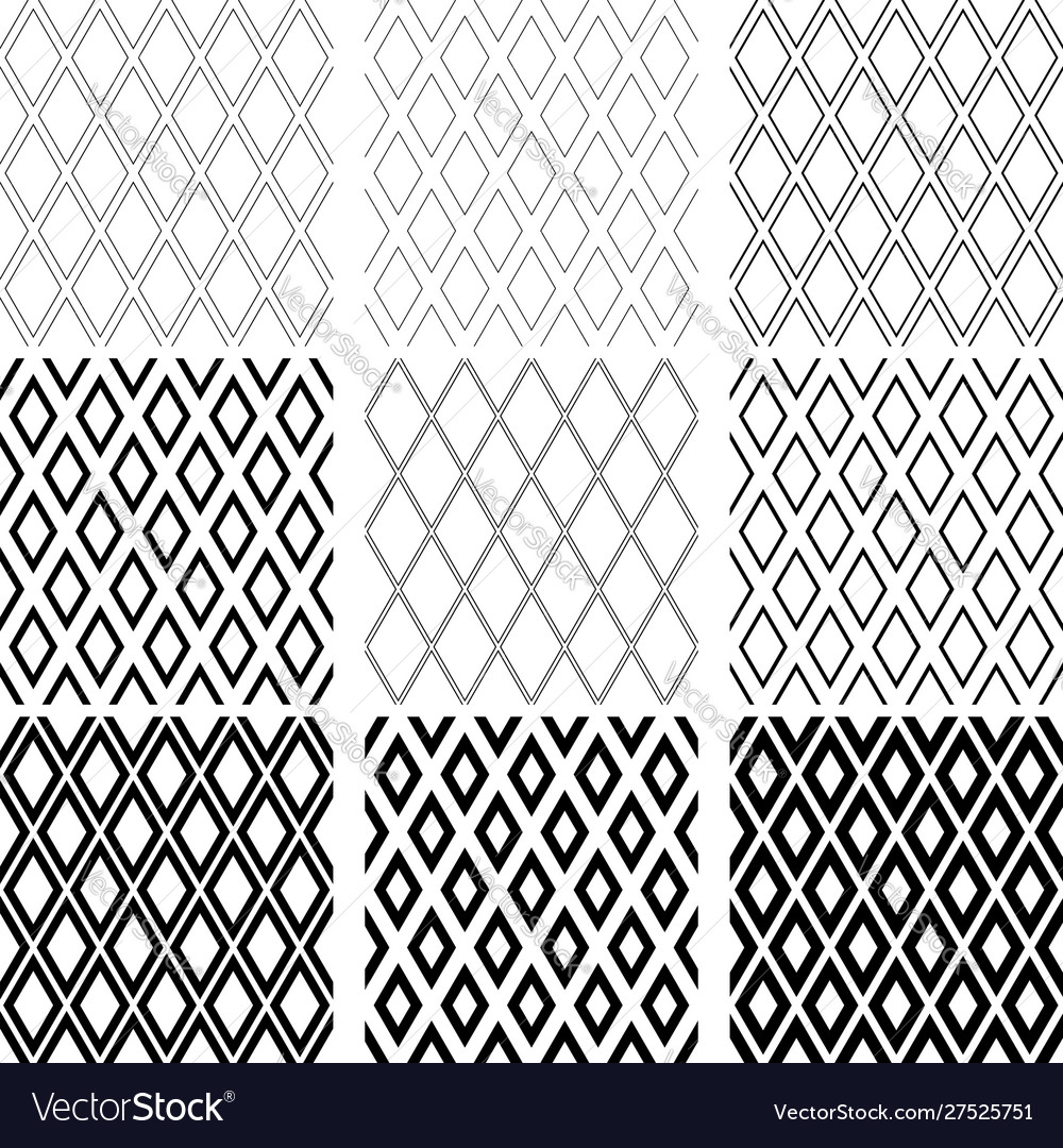 Seamless patterns set vector image Seamless patterns set