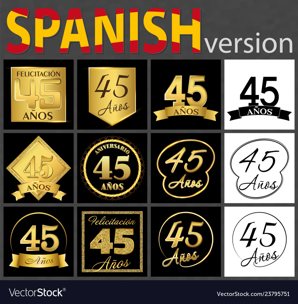 spell the number 45 in spanish