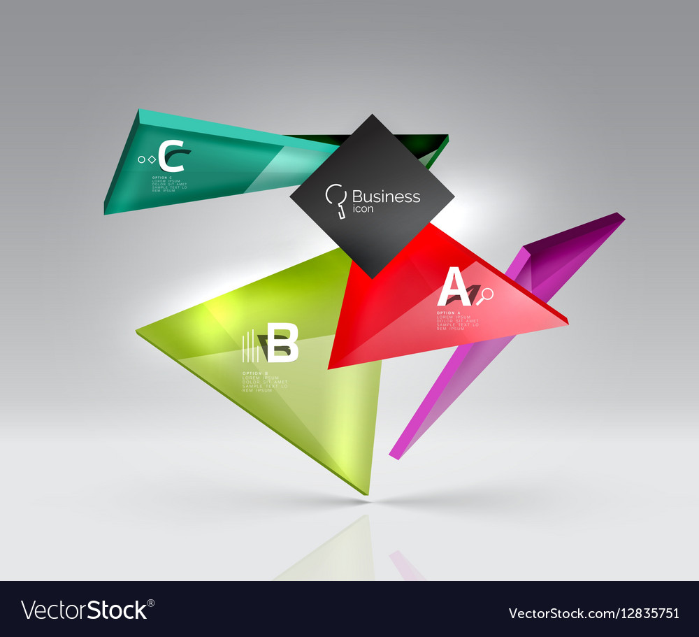 Triangle layout business template infographic