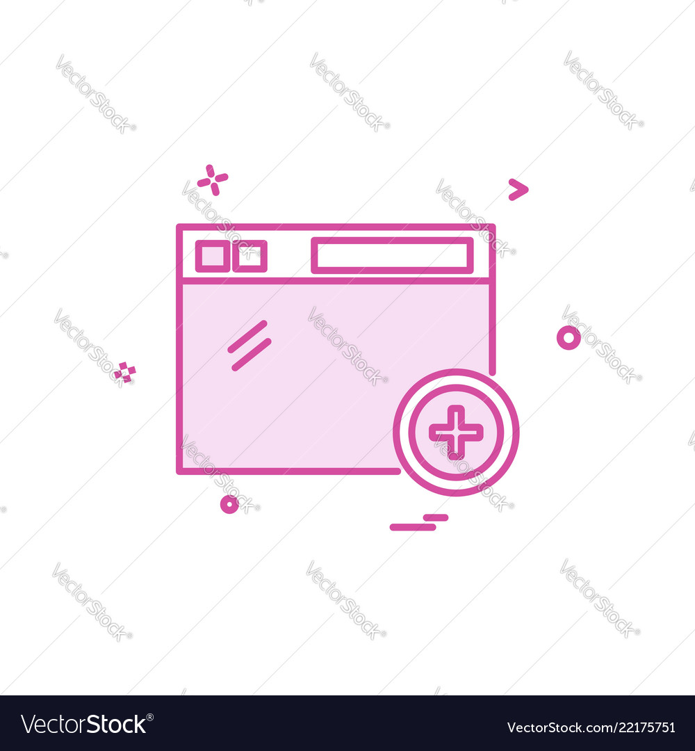 Web layout icon design vector image Web layout icon design