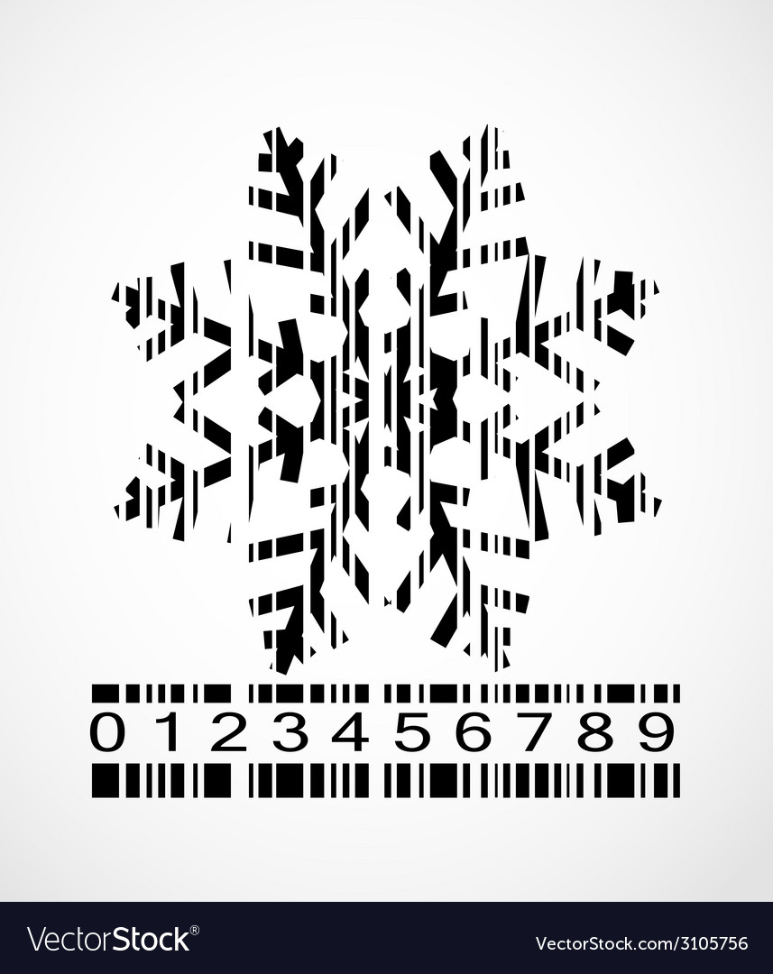 Barcode snowflake image