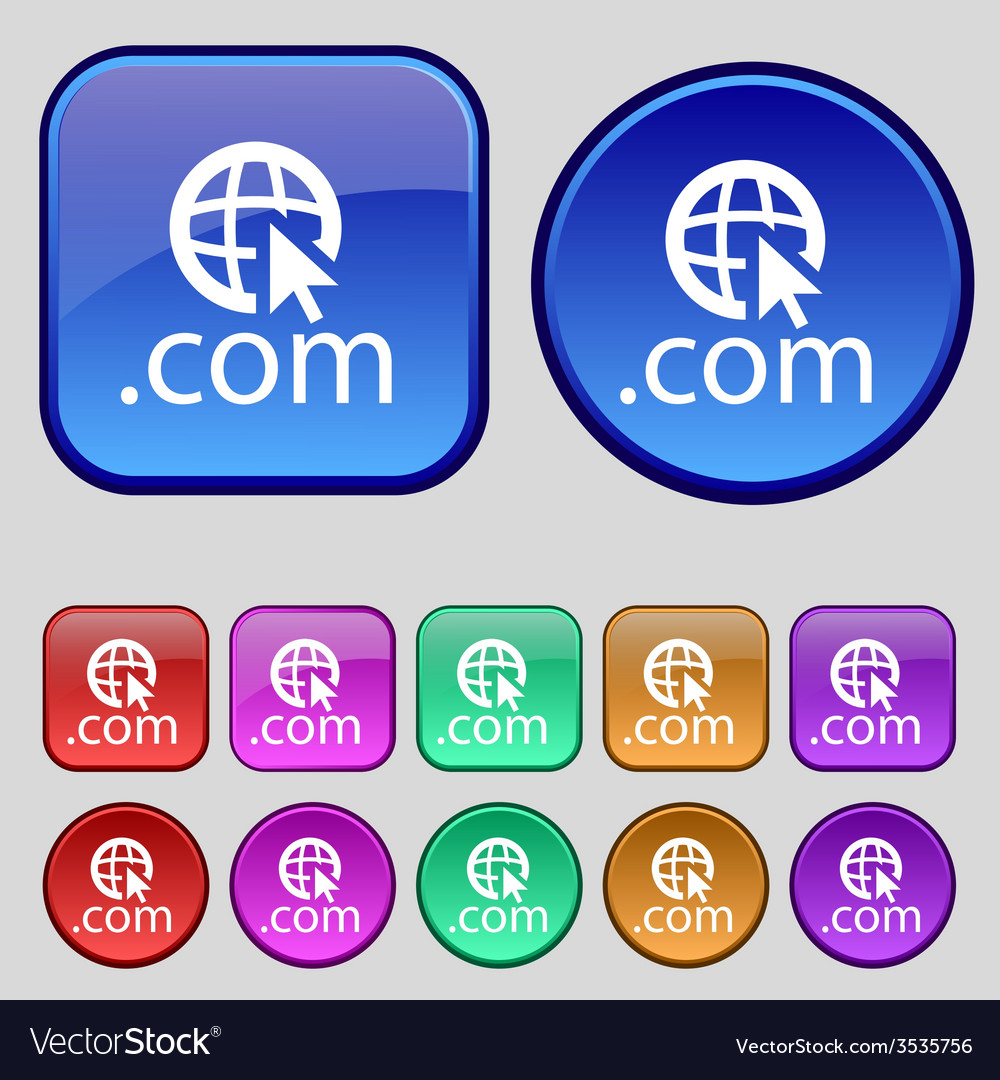 Domain com sign icon top-level internet