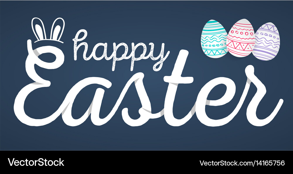 Happy easter Royalty Free Vector Image - VectorStock