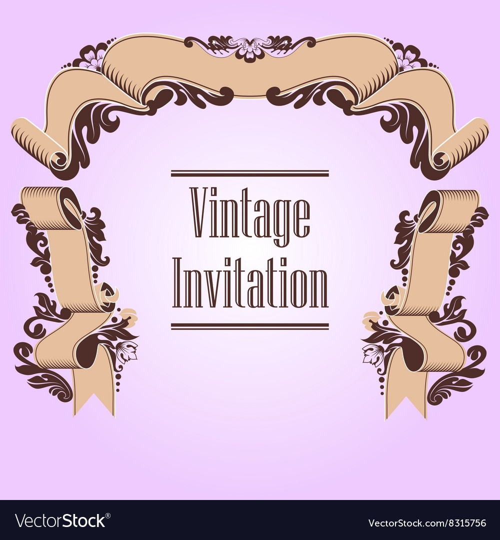 Invitation and ribbon