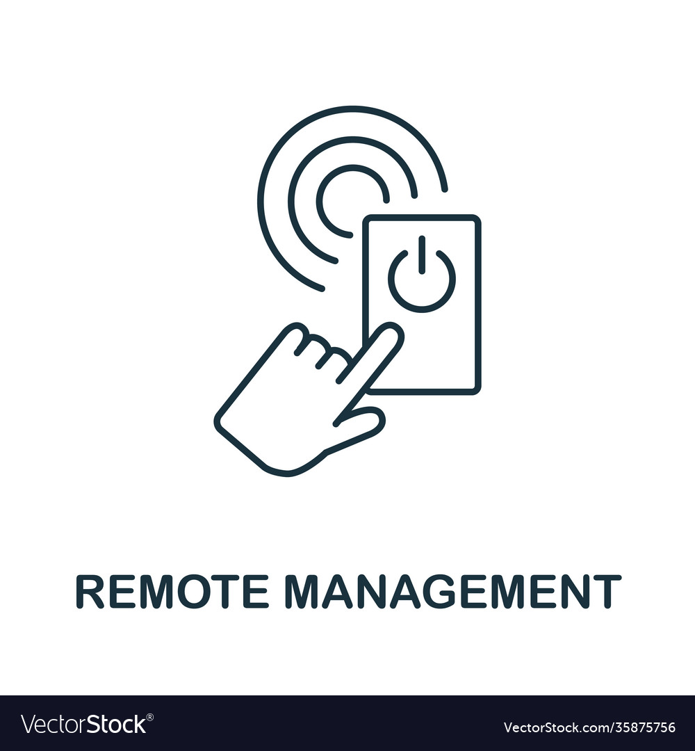 Remote management icon from iot collection simple