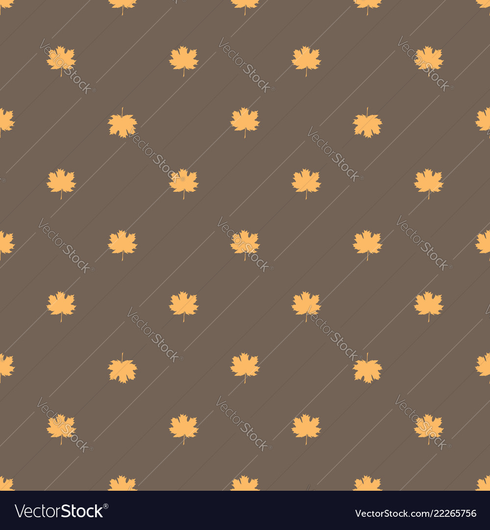 Seamless pattern with autumn maple leaves