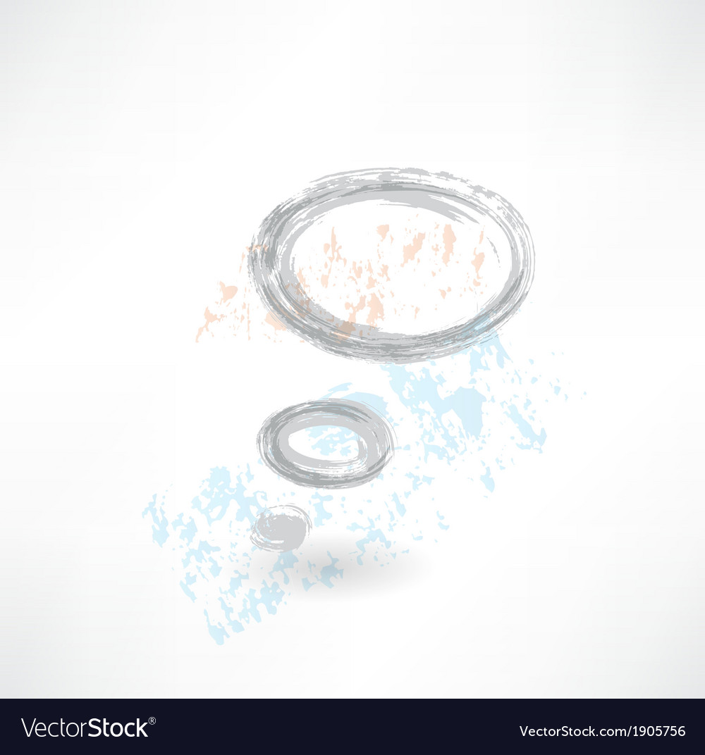 Thinking bubble grunge icon