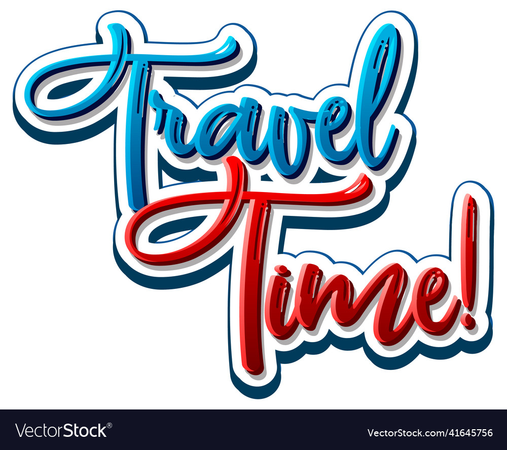 Travel time typography design