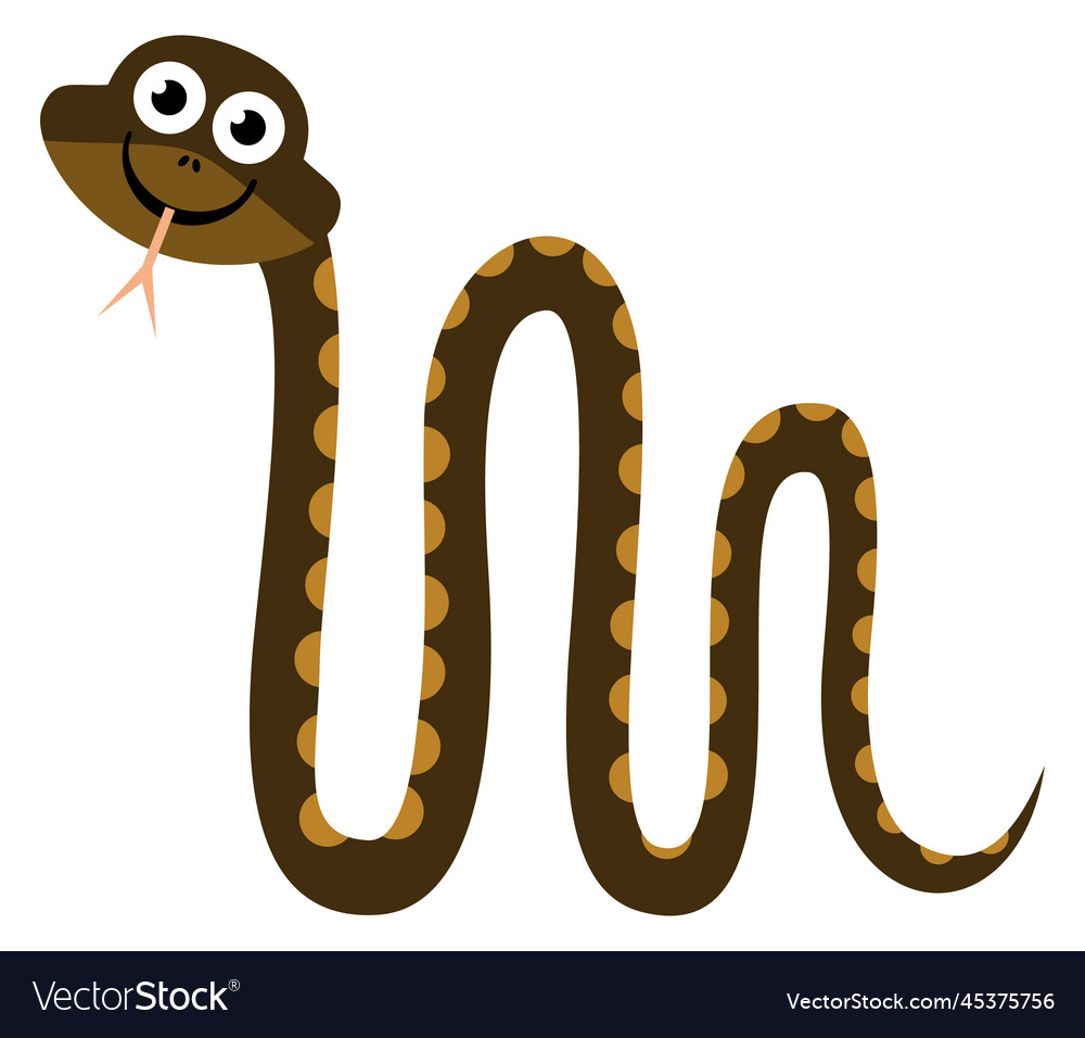 Wild snake icon poison animal cartoon fauna vector image Wild snake icon poison animal cartoon fauna