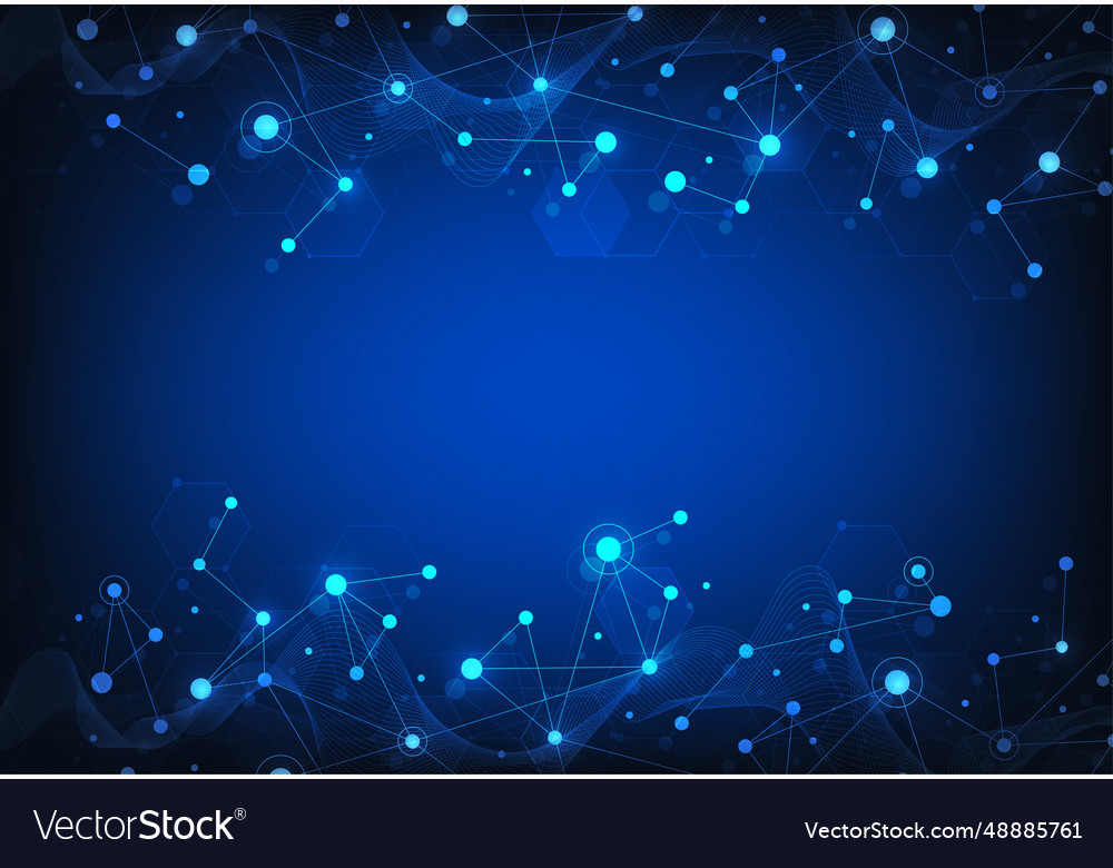 Abstract science template technology lines vector image Abstract science template technology lines