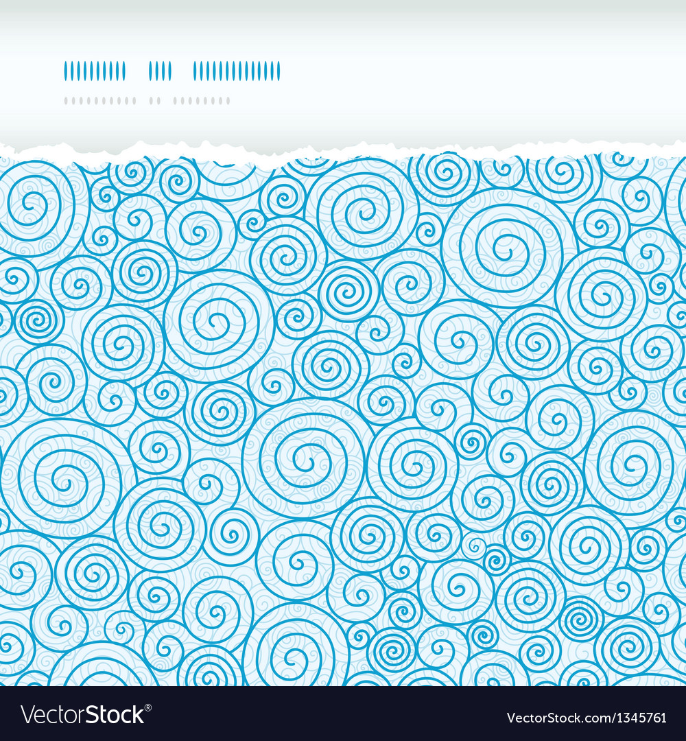 Abstract swirls horizontal torn seamless pattern