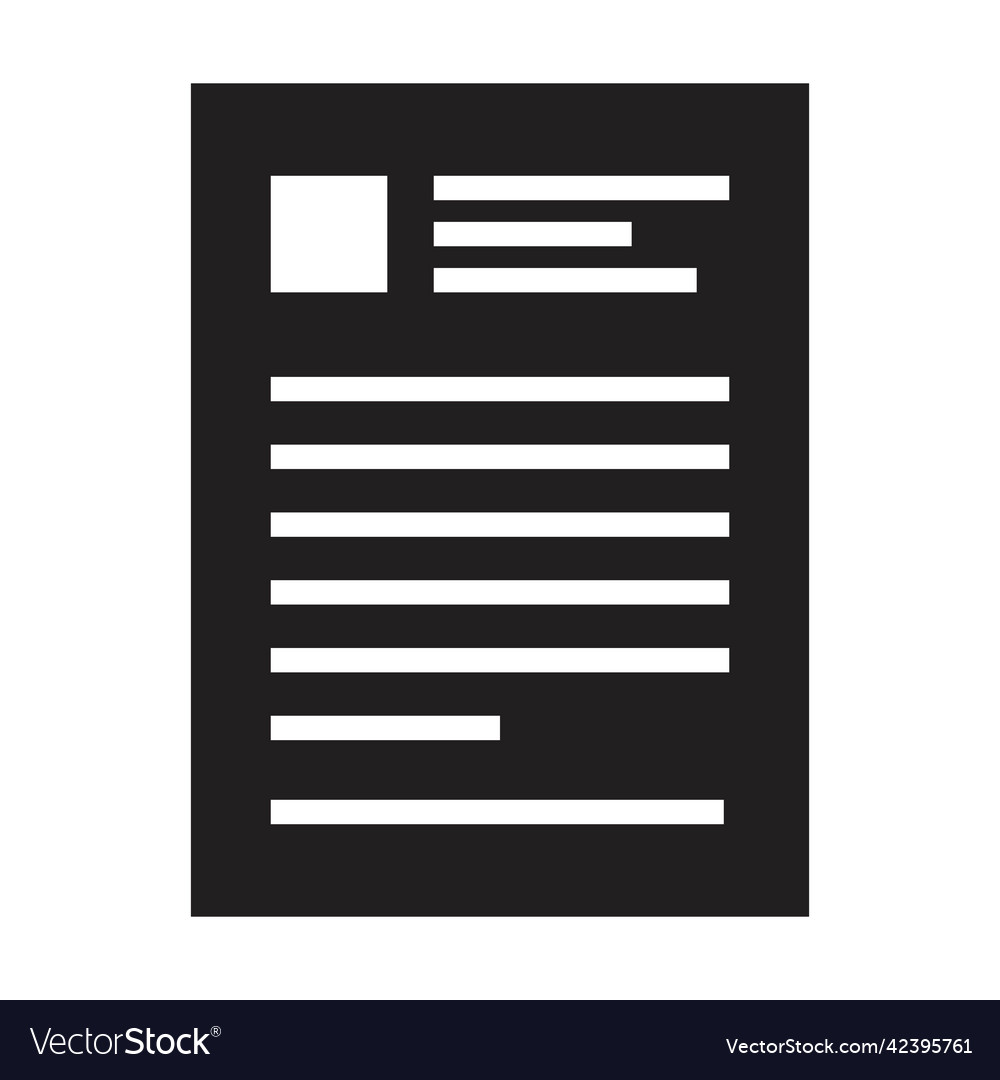 Application icon for business file data vector image Application icon for business file data