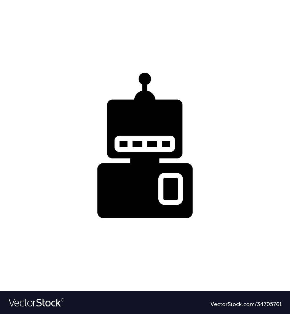 Bot automatic and robot icon application vector image Bot automatic and robot icon application
