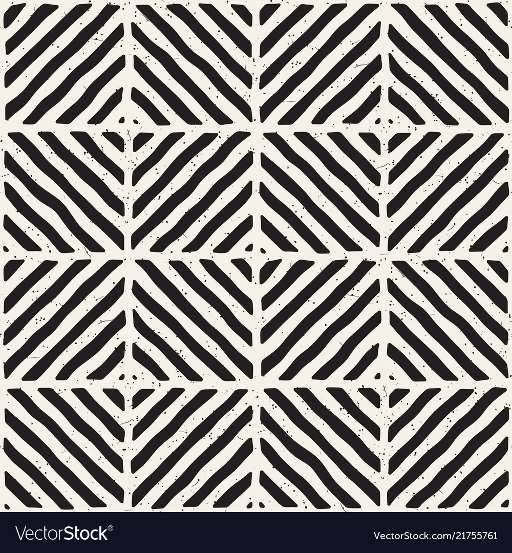 Hand drawn seamless repeating pattern with lines vector image Hand drawn seamless repeating pattern with lines