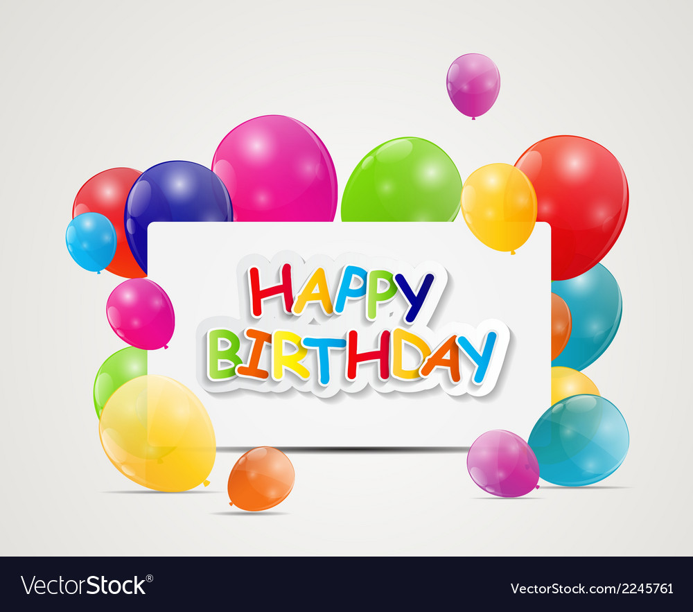 Happy birthday card Royalty Free Vector Image - VectorStock