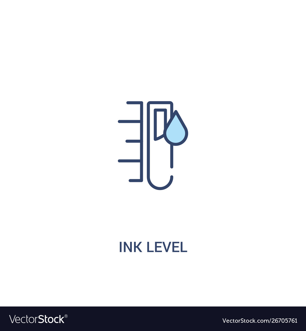 Ink level concept 2 colored icon simple line Vector Image Ink level concept 2 colored icon simple line