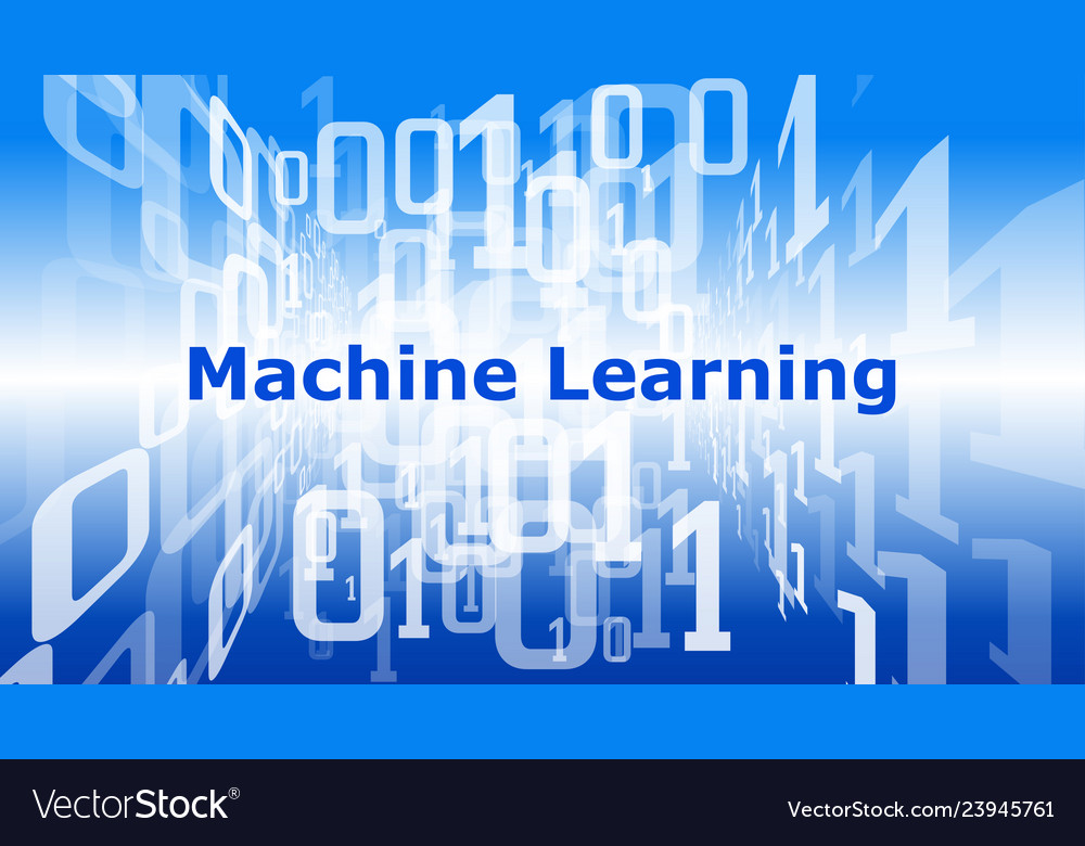 Machine learning background digital data cyber vector image Machine learning background digital data cyber