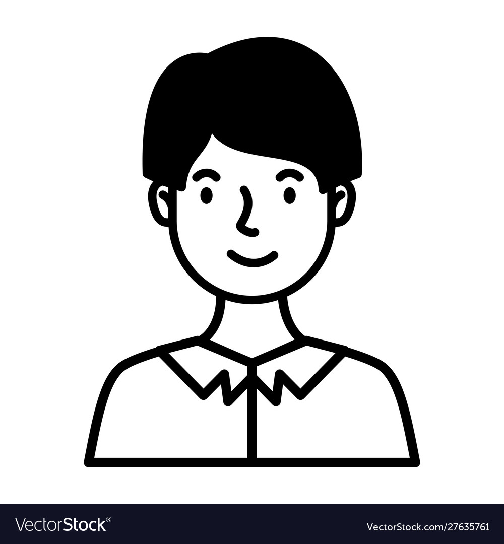 Man avatar character line style