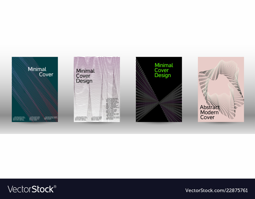 Minimal cover design with linear waves vector image Minimal cover design with linear waves