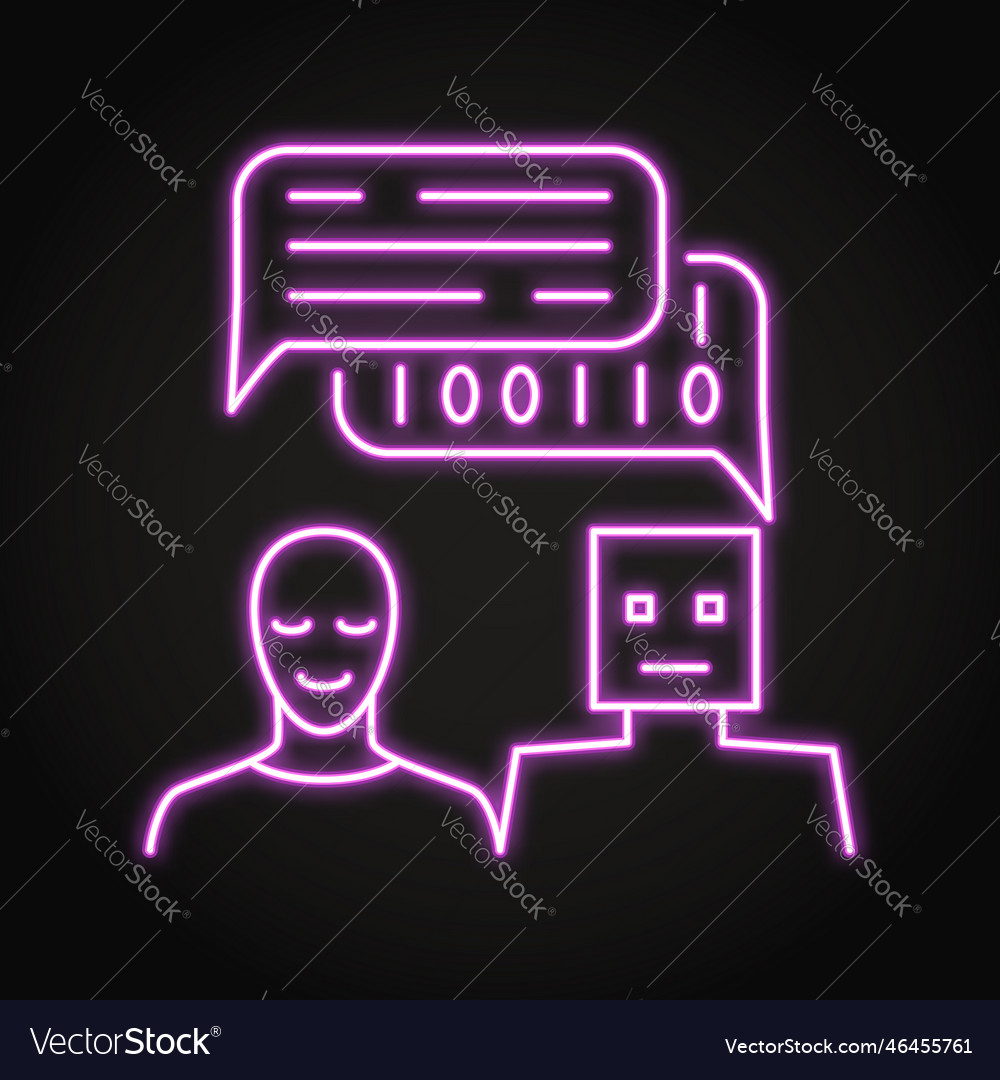 NLP Neon Icon - Speech Processing