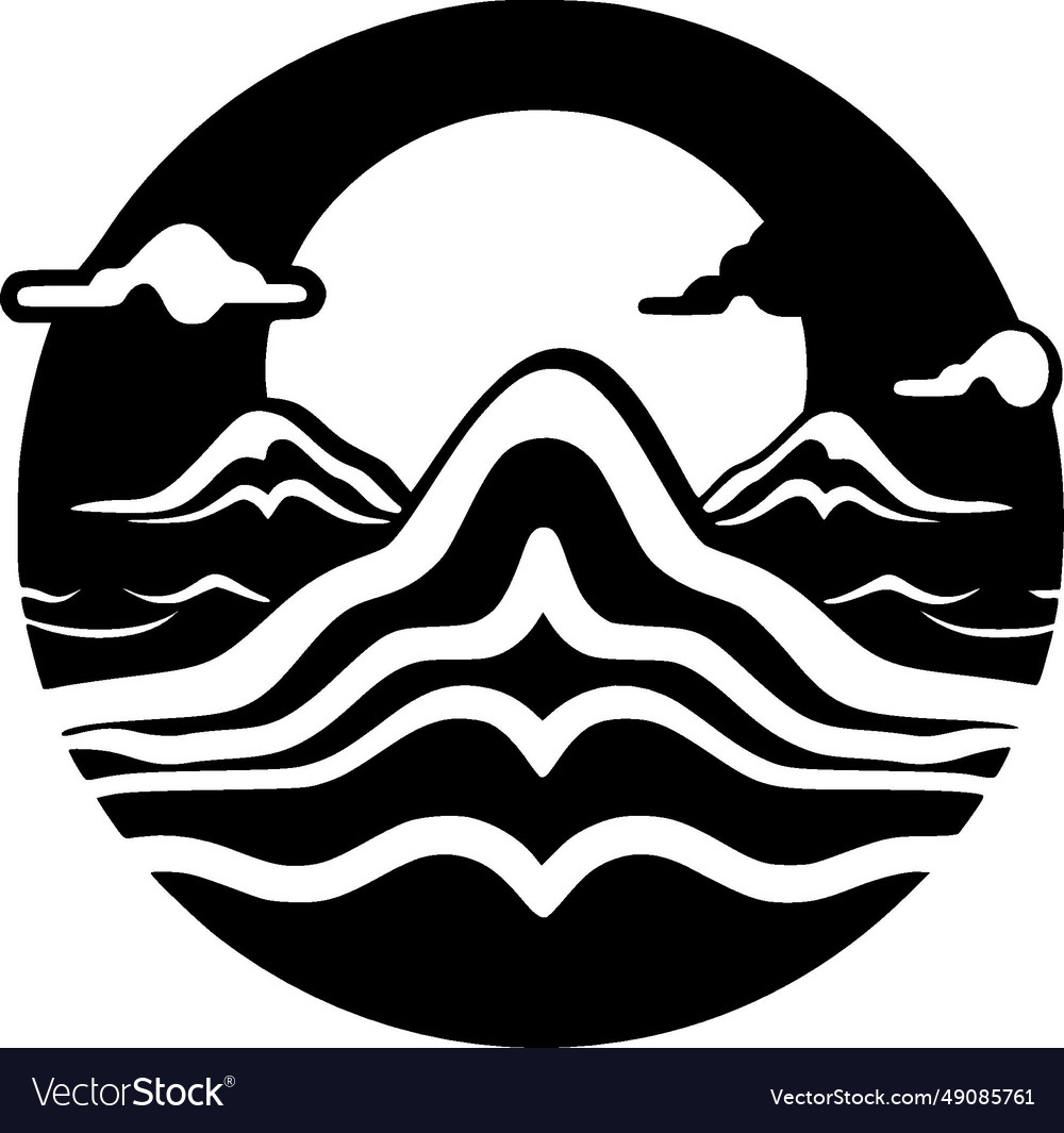 Ocean - minimalist and flat logo