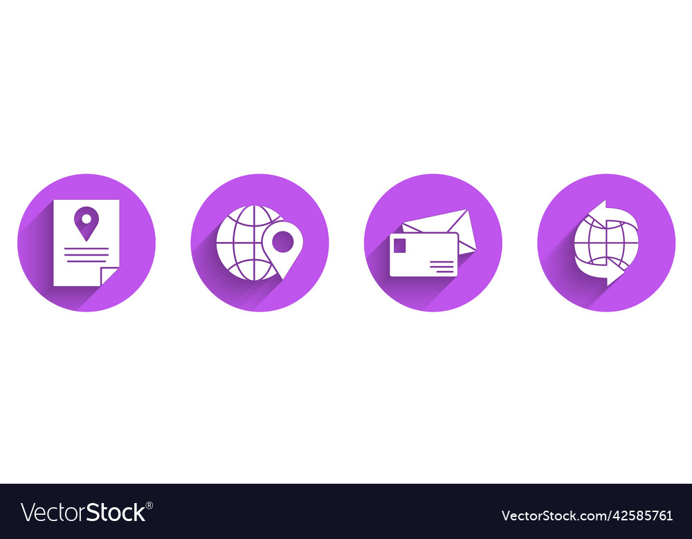 Set document tracking marker system location vector image Set document tracking marker system location