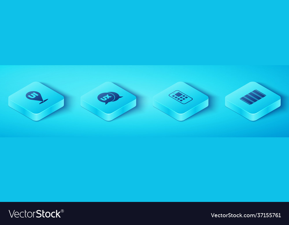Set isometric ui or ux design color palette vector image Set isometric ui or ux design color palette