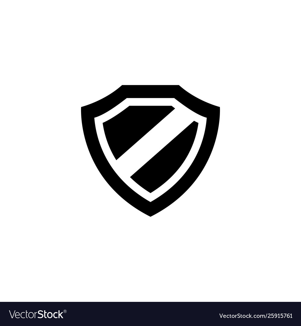 Shield icon in flat style for apps ui websites Vector Image Shield icon in flat style for apps ui websites