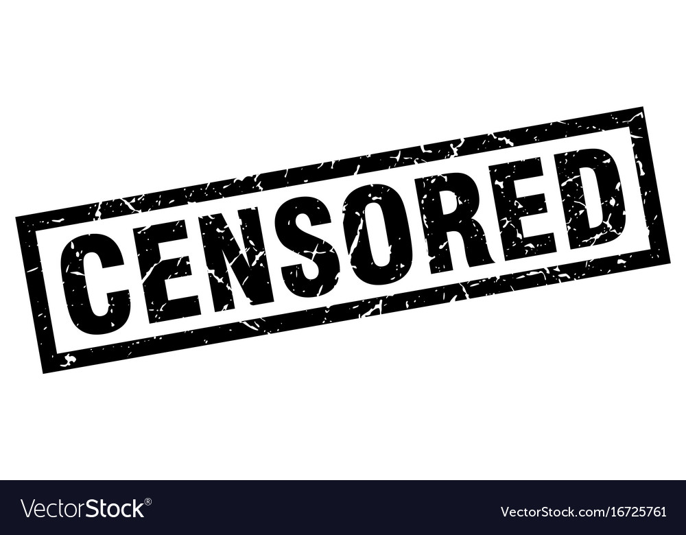 Square Grunge Black Censored Stamp Royalty Free Vector Image