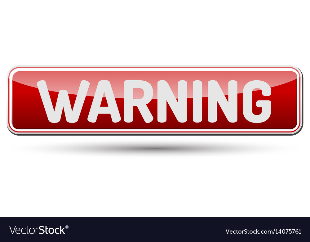 Warning - abstract beautiful button with text