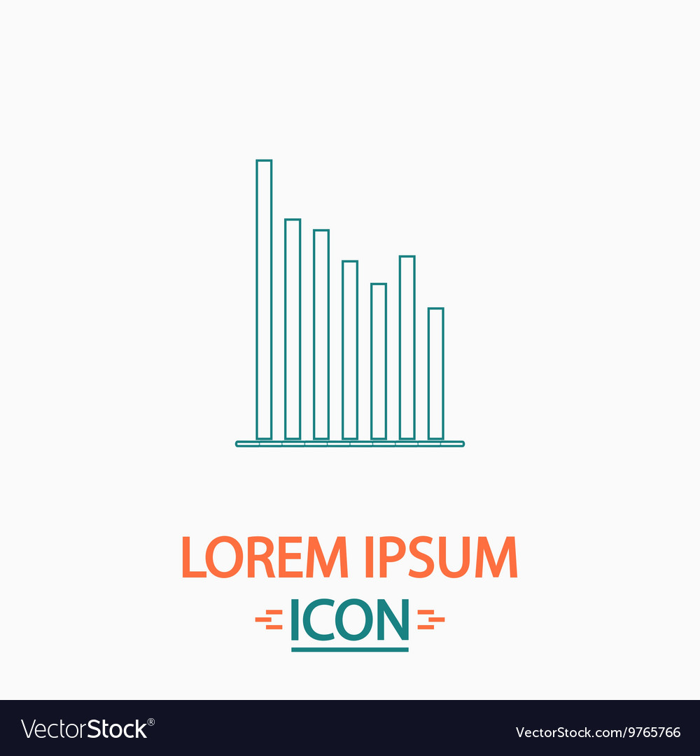Chart computer symbol vector image Chart computer symbol