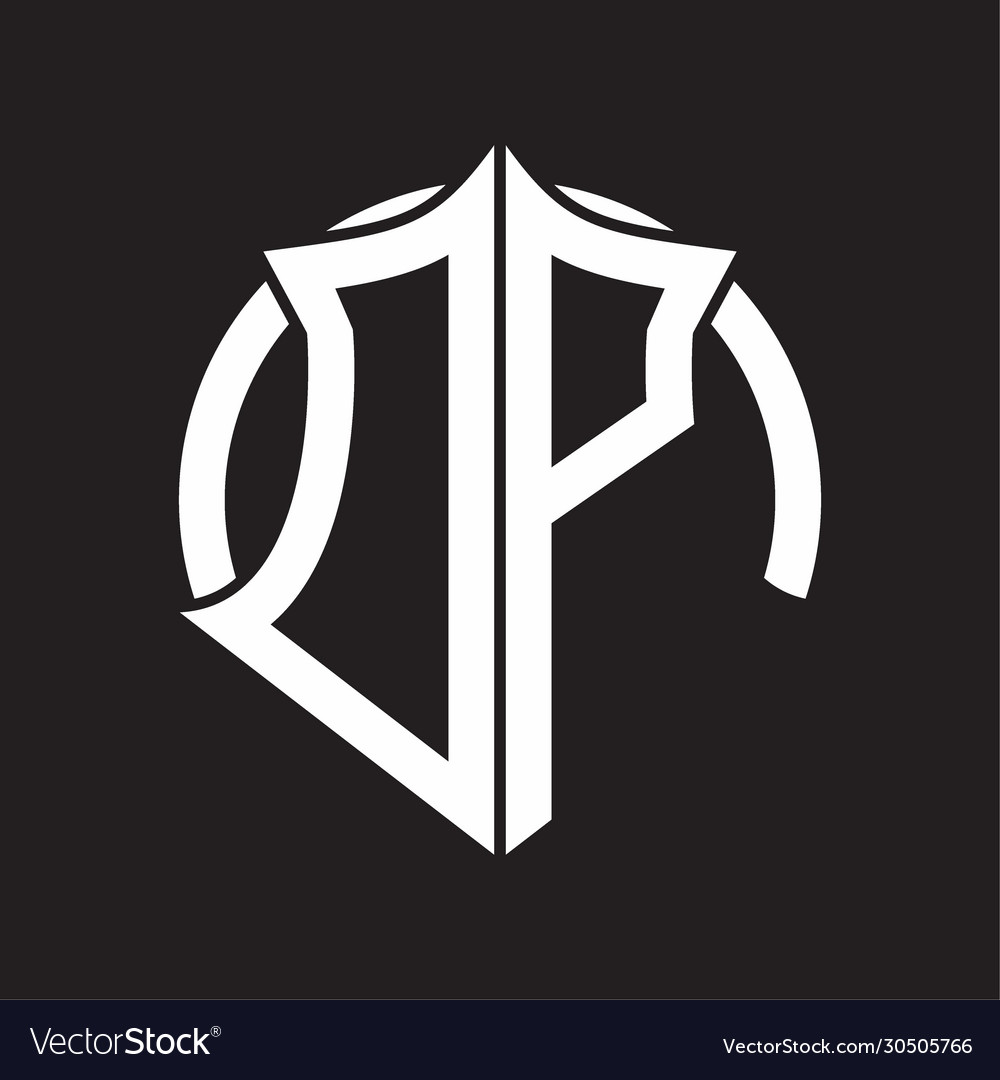 Dp logo monogram with emblem and circle rounded