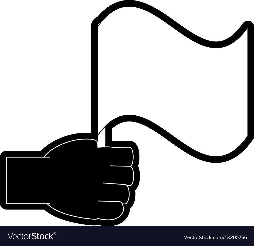 Hand with flag Royalty Free Vector Image - VectorStock