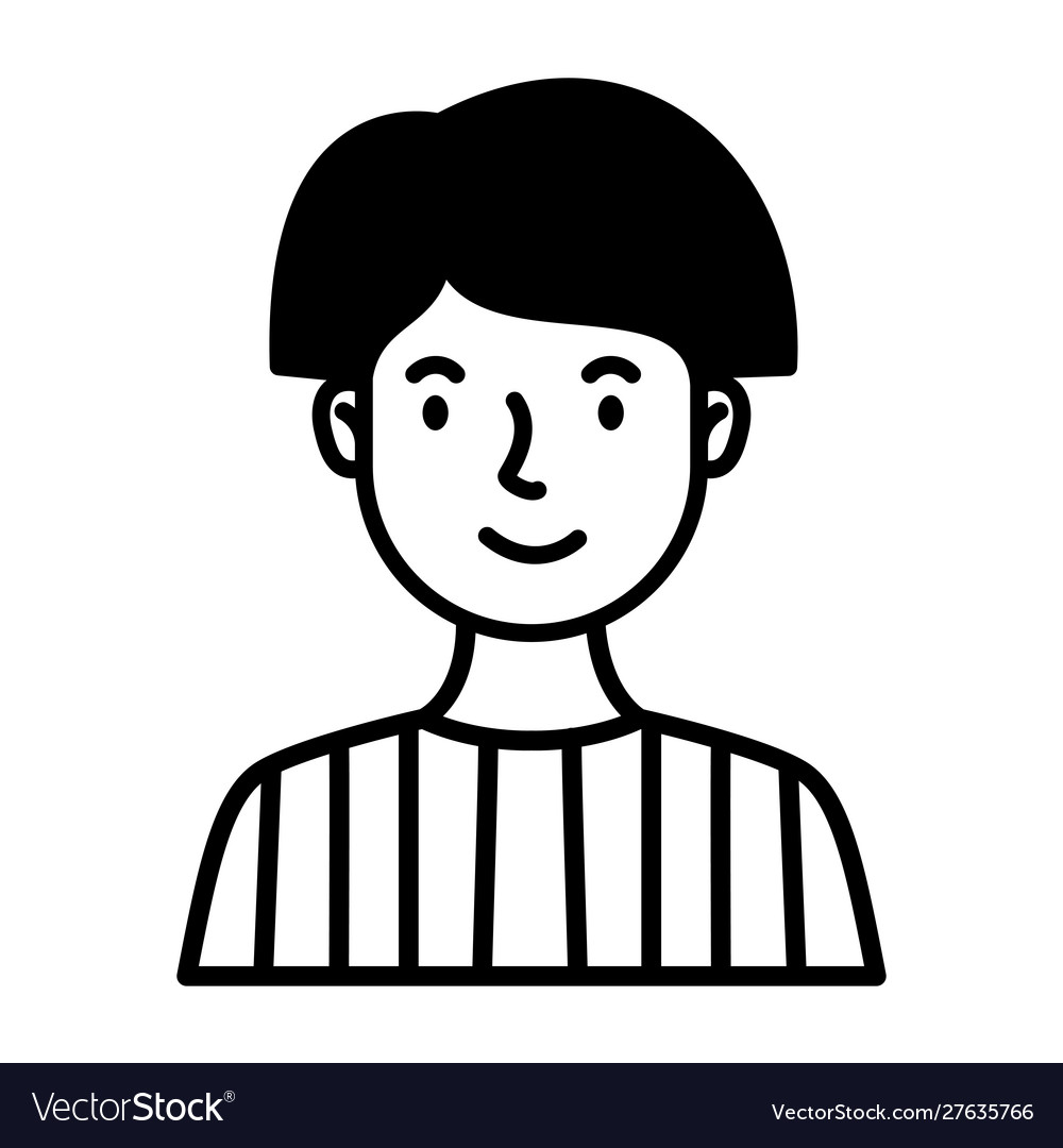 Man avatar character line style