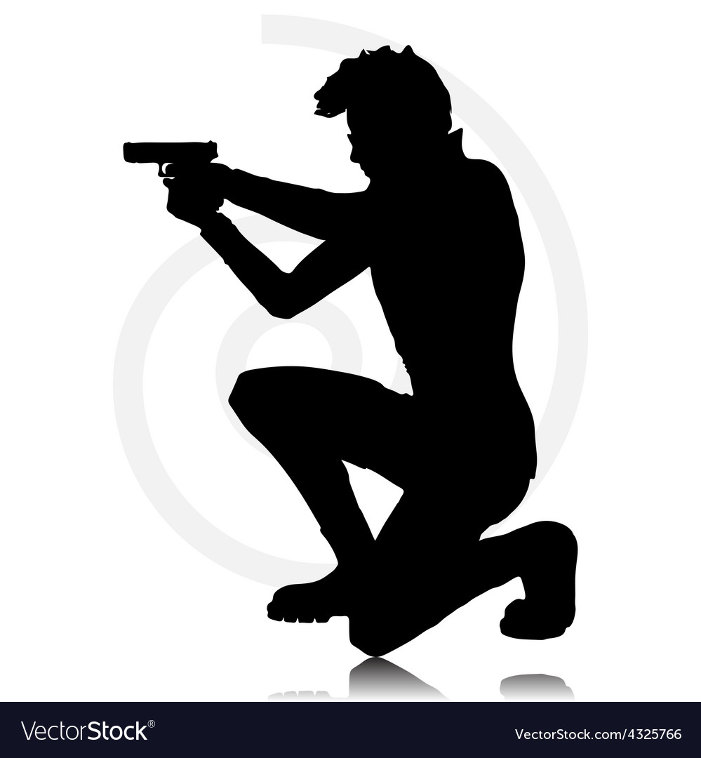 Man with agun