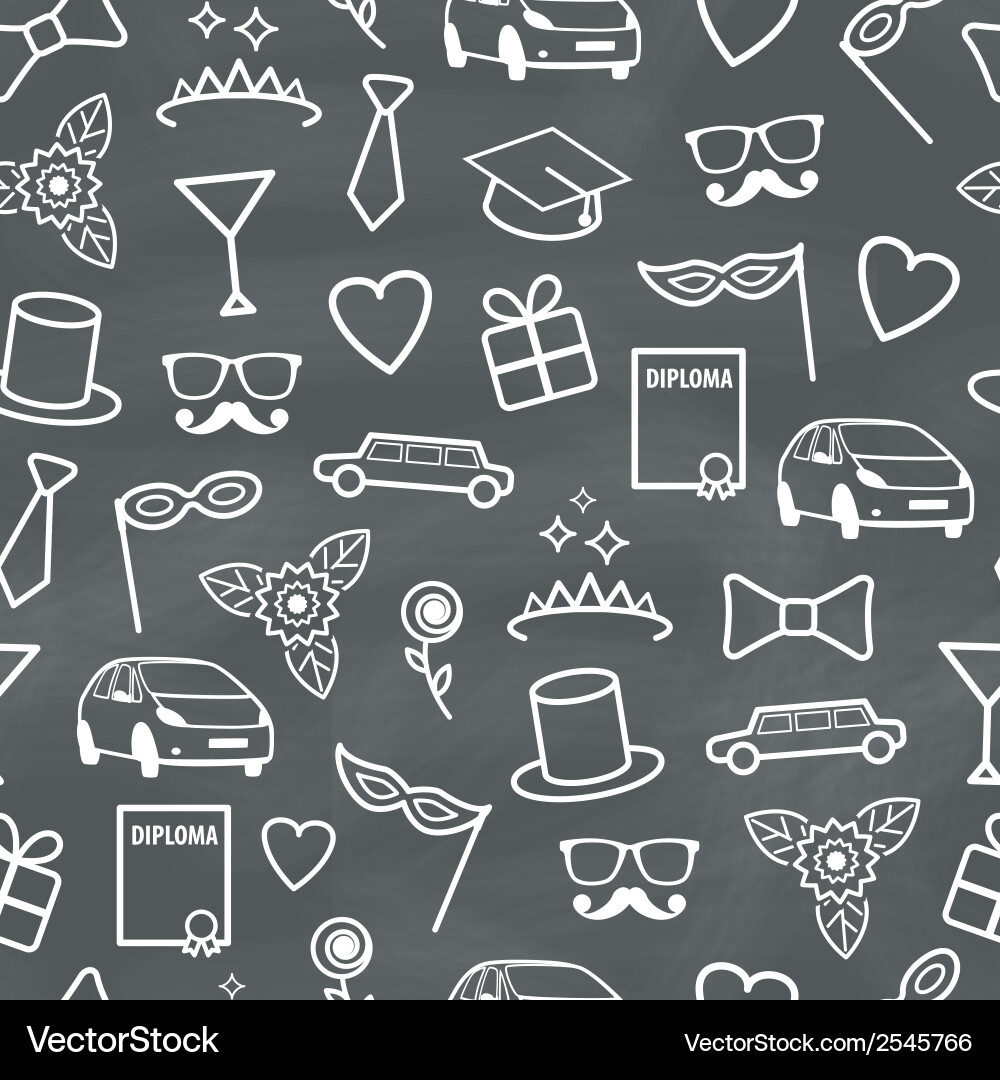 Prom seamless pattern Royalty Free Vector Image