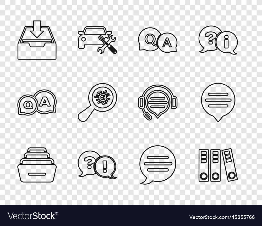 Set line drawer with documents office folders