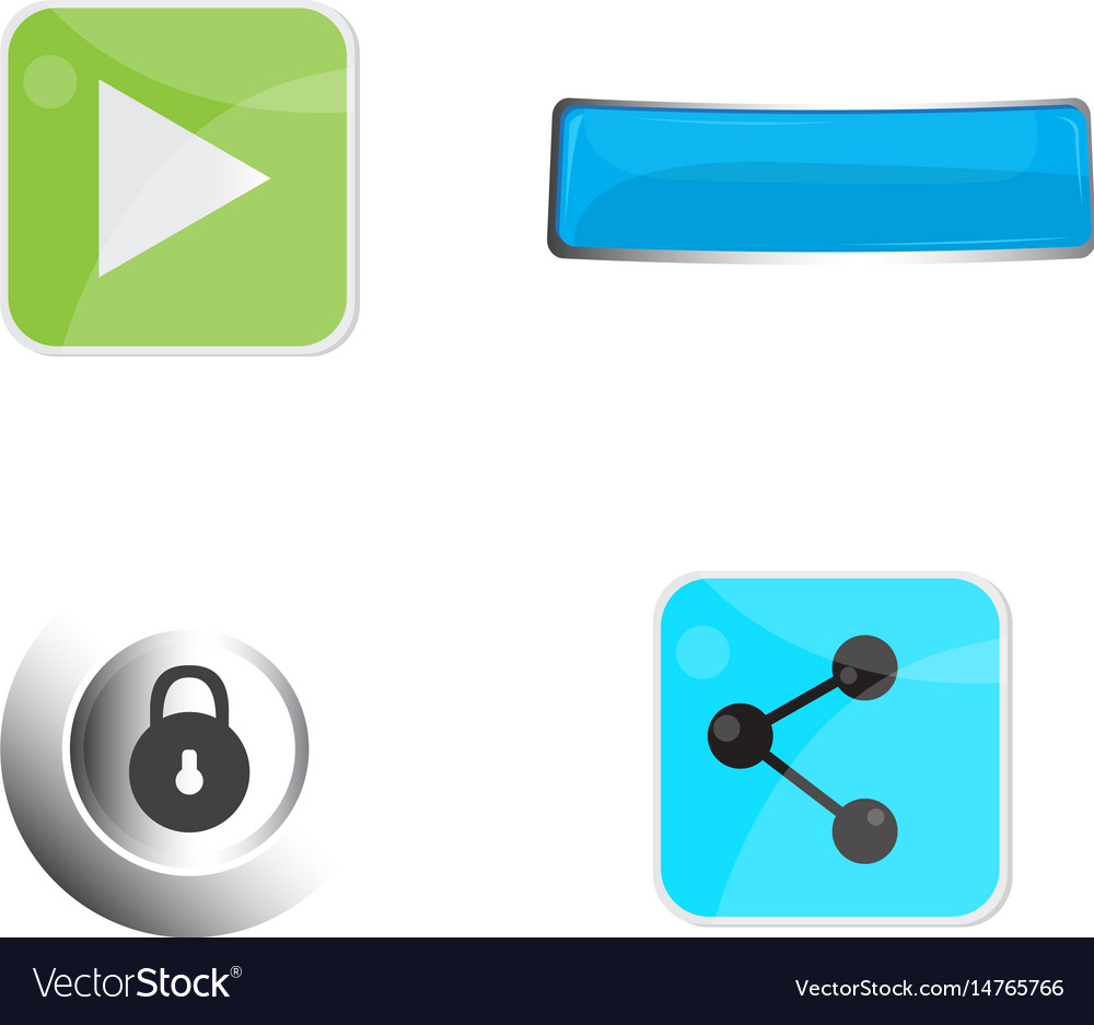 Set of web buttons