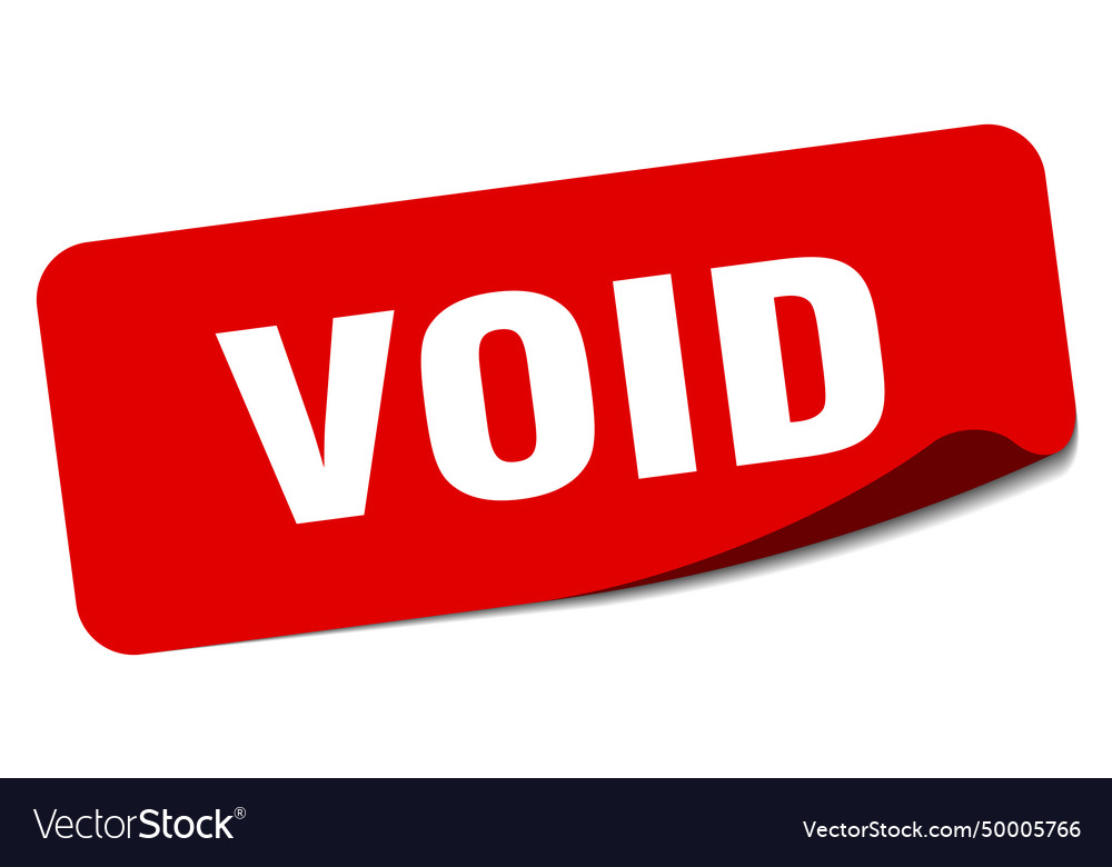 Void sticker void label Royalty Free Vector Image