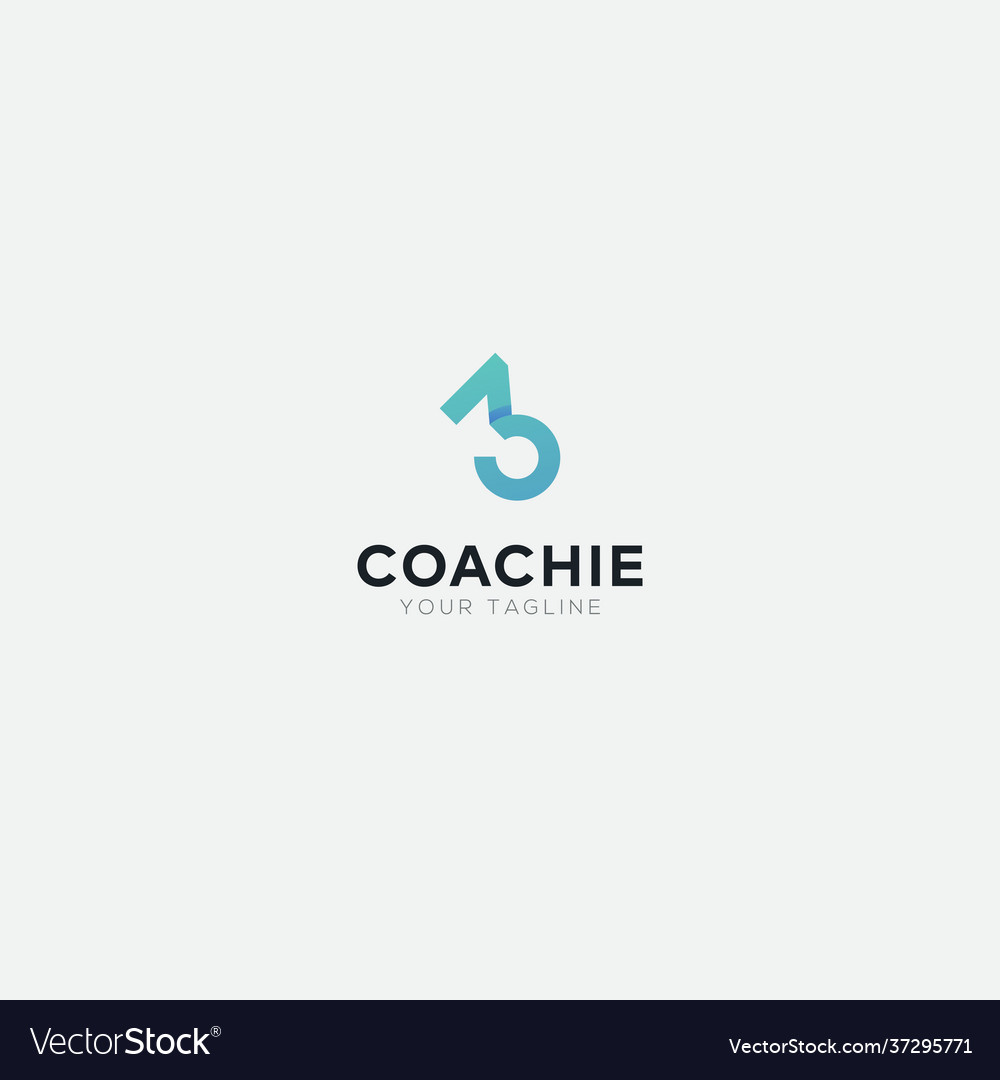 3 c Buchstaben für Coach Logo einfach und modern